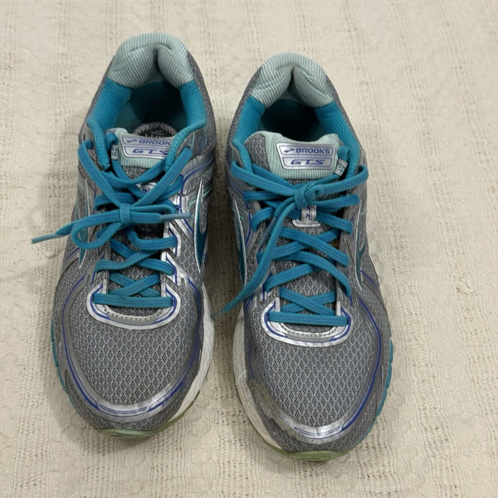 Brooks Adrenaline GTS 16 Running Shoes Womens Size 10 Silver Teal 1202031B170 - Picture 7 of 16